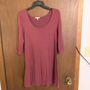 Maroon T-Shirt dress